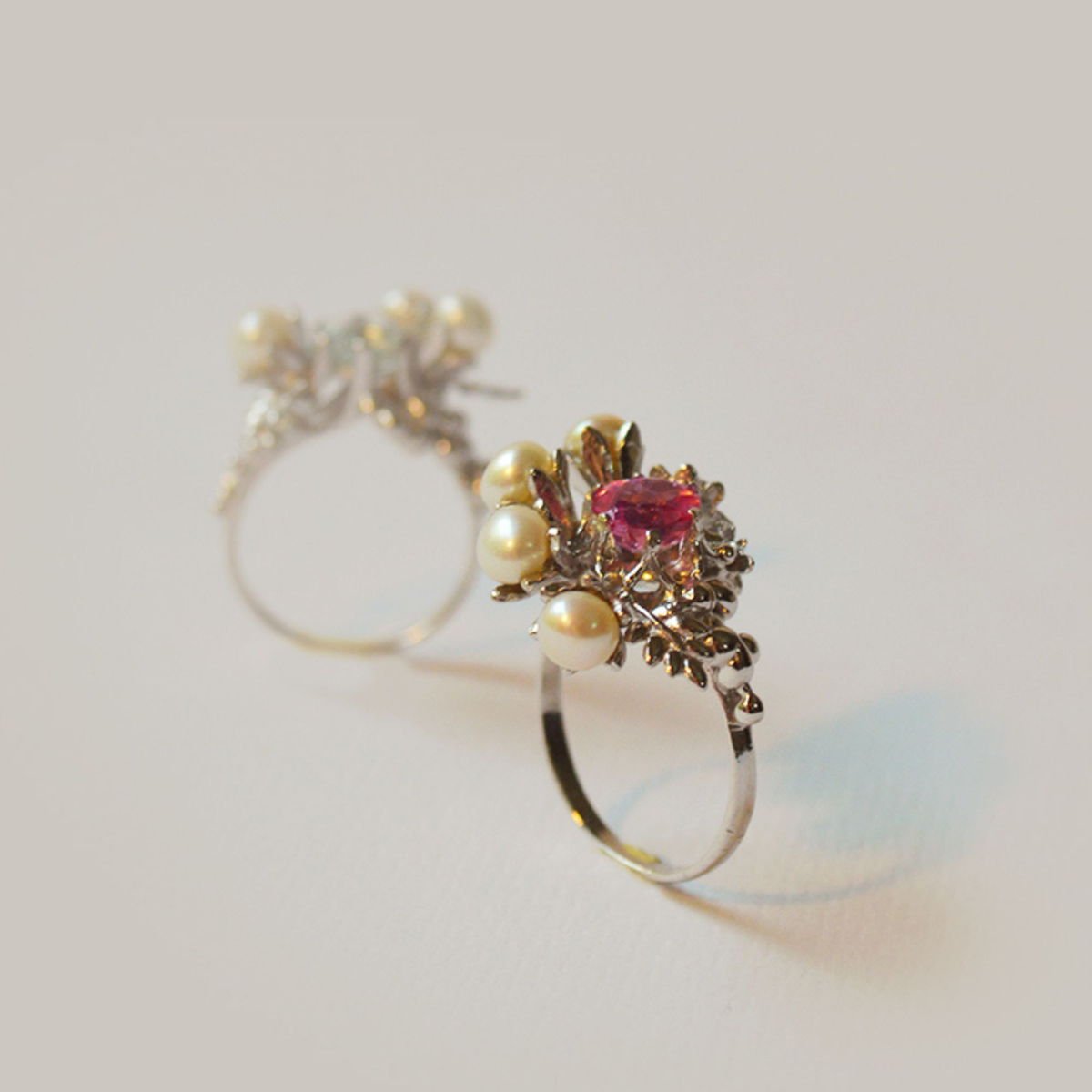 Lei Cluster ring with Pink Zircon, from the Lei collection.