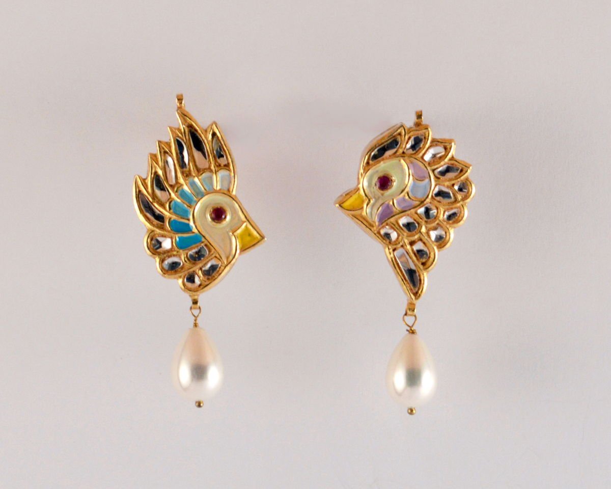 Brid Pair Earrings, from the Safari collection.
