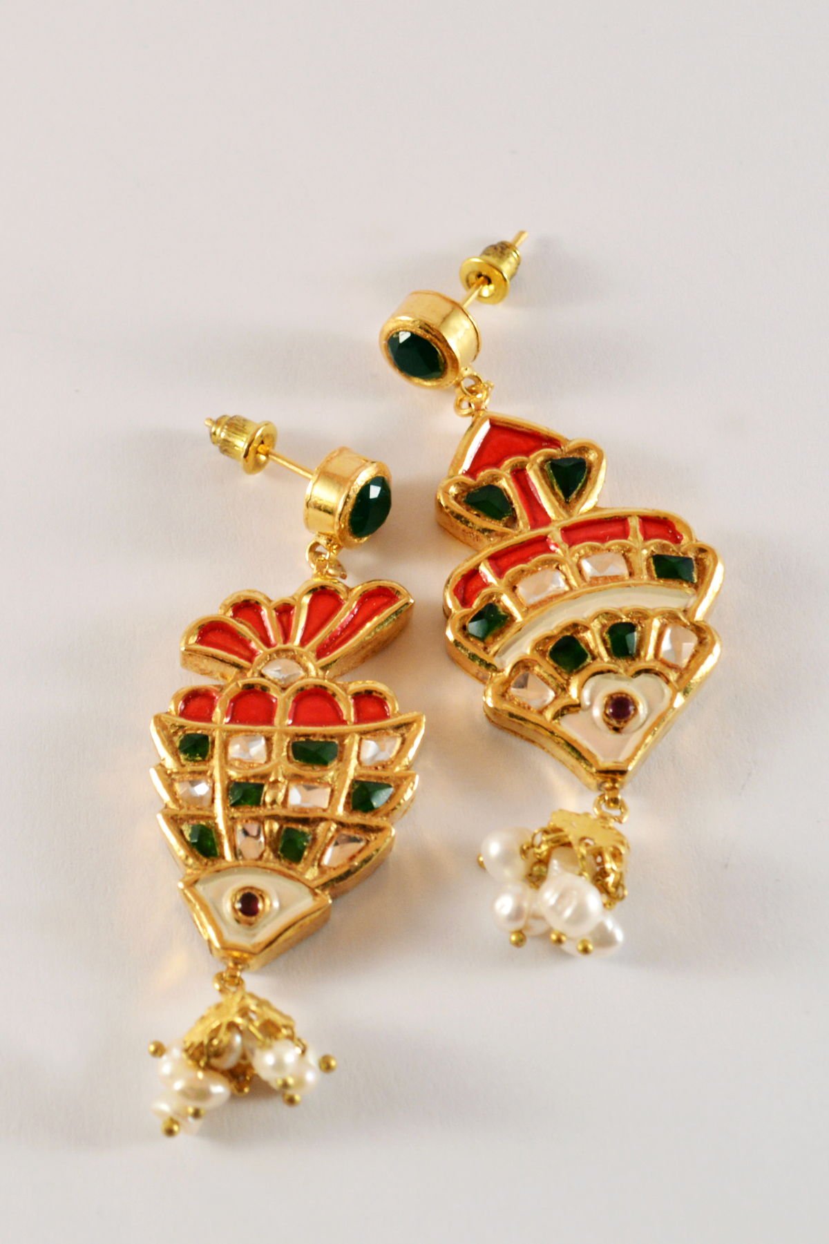 Fish Earrings with emerald tops, from the Safari collection.