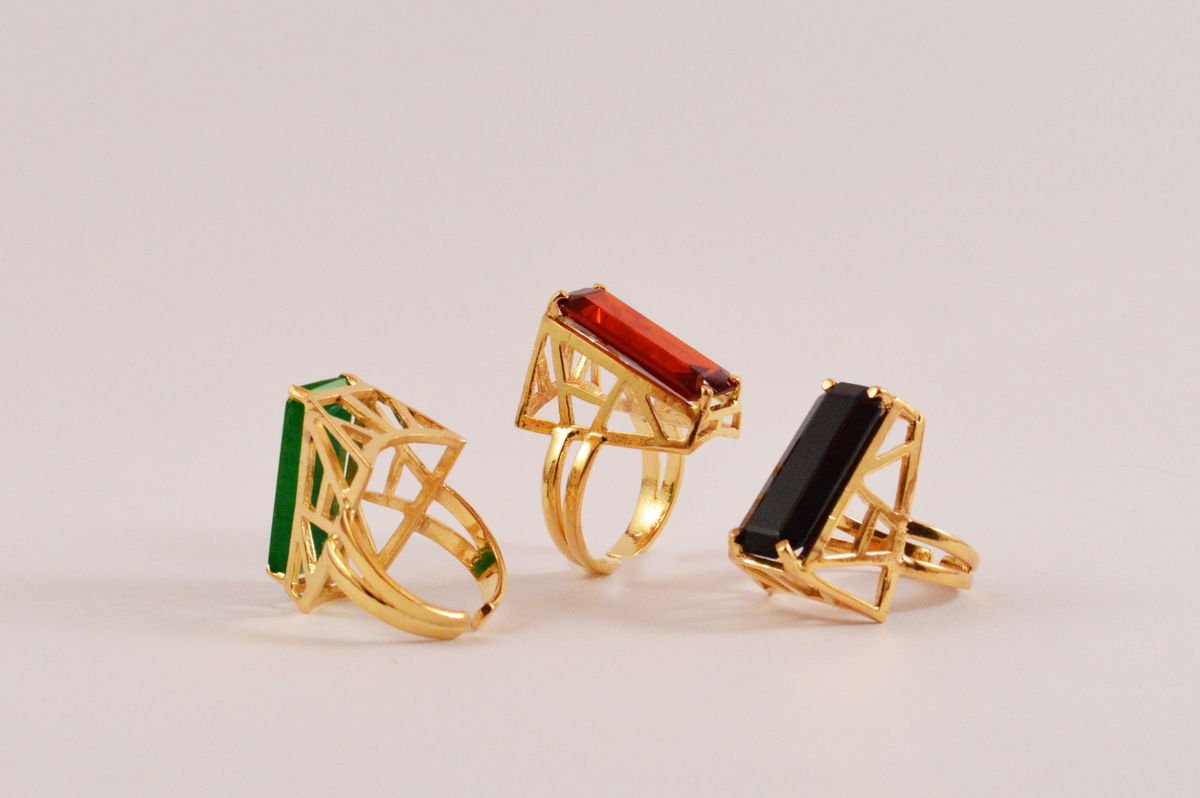 Single Architectural Rings, from the Statement Rings collection.