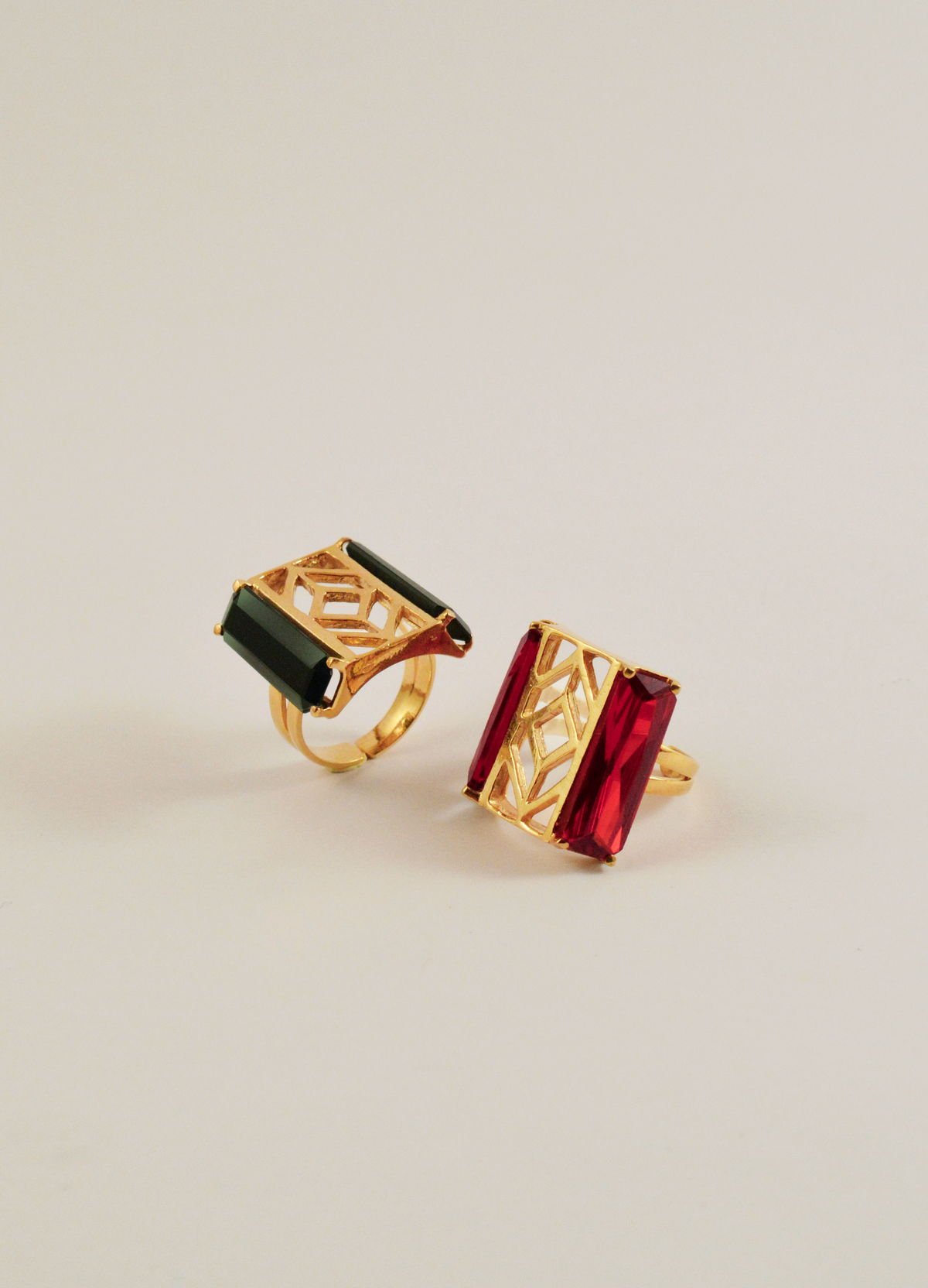 Double Architectural Rings, from the Statement Rings collection.